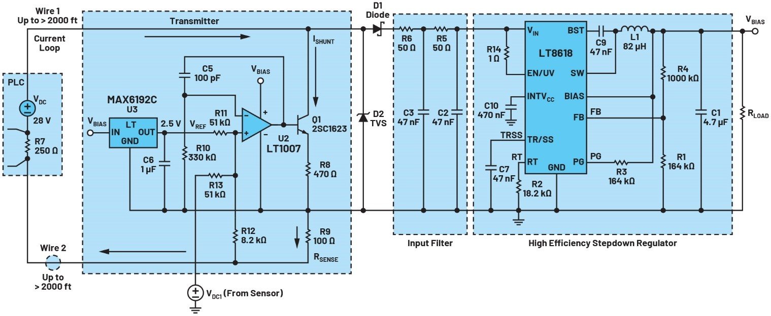 北单足球中国高性能降压稳压器解决电流环路中发送器电路的功耗问题(图2)